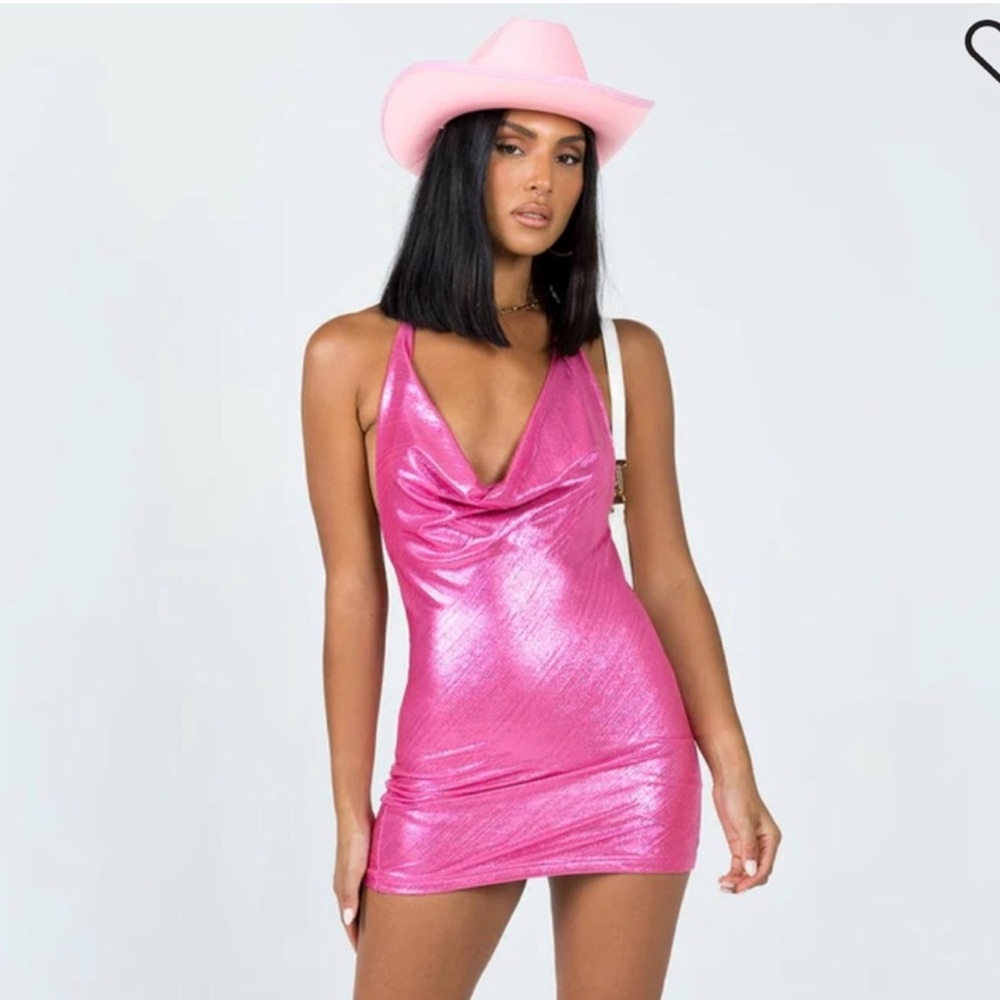 Princess Polly Shimmering Pink Mini Dress